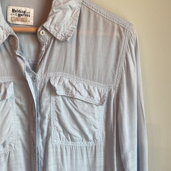 Anthropologie Holding Horses chambray shirt dress xs - Picture 3 of 4
